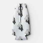 Hand Silhouet Wolf Flesjeskoeler (Achterkant)