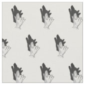 Hand Silhouet Wolf Stof (Close Up)