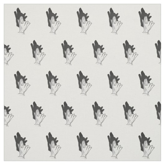 Hand Silhouet Wolf Stof (Swatch)
