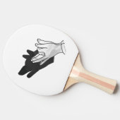 Hand Silhouet Wolf Tafeltennisbatje (Zijkant)