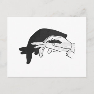 Hand Silhouette Anteater Briefkaart