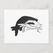 Hand Silhouette Anteater Briefkaart (Voorkant)