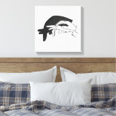 Hand Silhouette Anteater Canvas Afdruk (Insitu (Slaapkamer))