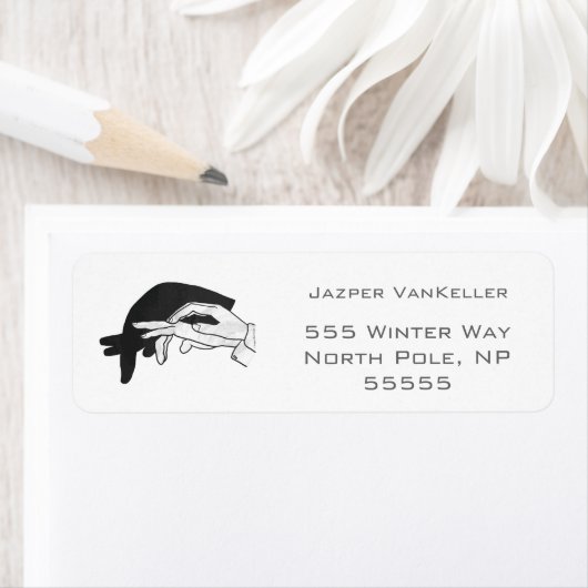 Hand Silhouette Anteater Etiket (Insitu)