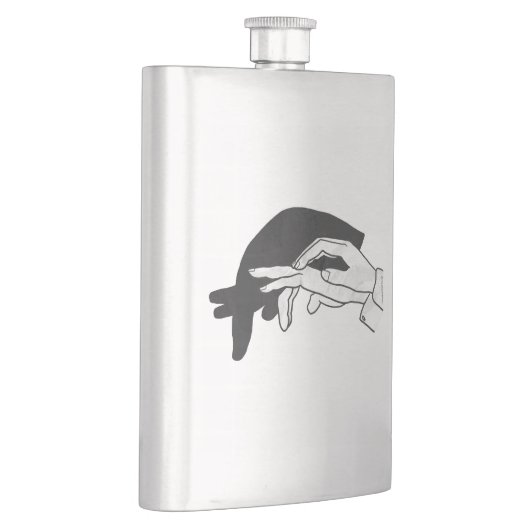 Hand Silhouette Anteater Heupfles (Rechts)