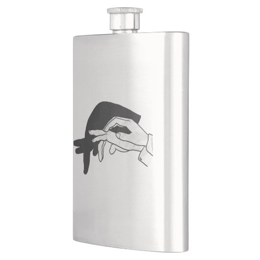 Hand Silhouette Anteater Heupfles (Links)