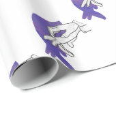 Hand Silhouette Anteater Paars Cadeaupapier (Rol Hoek)