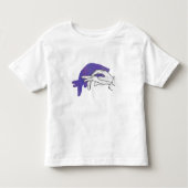 Hand Silhouette Anteater Paars Kinder Shirts (Voorkant)