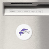 Hand Silhouette Anteater Paars Magneet (Insitu (Vaatwasser))