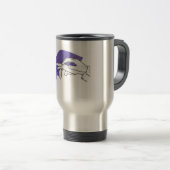 Hand Silhouette Anteater Paars Reisbeker (Voorkant rechts)