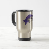 Hand Silhouette Anteater Paars Reisbeker (Voorkant links)