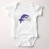 Hand Silhouette Anteater Paars Romper (Voorkant)