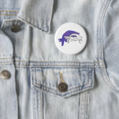 Hand Silhouette Anteater Paars Ronde Button 5,7 Cm (In situ)