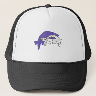 Hand Silhouette Anteater Paars Trucker Pet