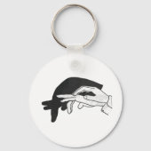Hand Silhouette Anteater Sleutelhanger (Voorkant)