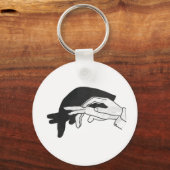 Hand Silhouette Anteater Sleutelhanger (Voorkant)