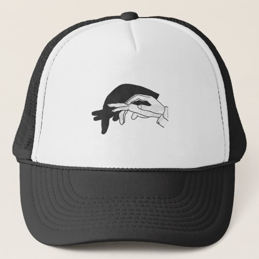 Hand Silhouette Anteater Trucker Pet (Voorkant)