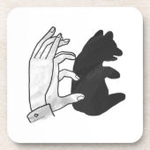 Hand Silhouette Beer Cub Bier Onderzetter (Voorkant)
