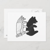 Hand Silhouette Beer Cub Briefkaart (Voorkant / Achterkant)