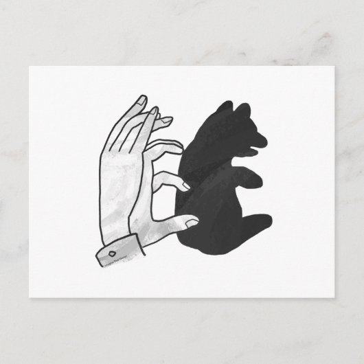 Hand Silhouette Beer Cub Briefkaart (Voorkant)