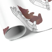 Hand Silhouette Beer Cub Brown Cadeaupapier (Rol Hoek)