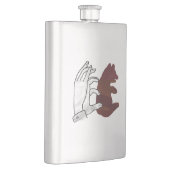 Hand Silhouette Beer Cub Brown Flacon (Rechts)