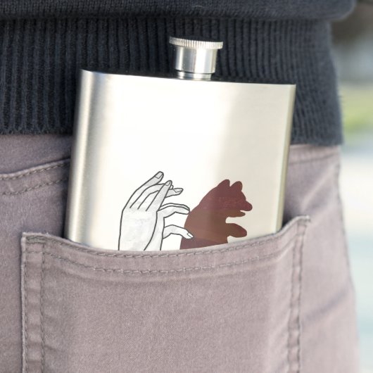 Hand Silhouette Beer Cub Brown Flacon (Voorbeeld)