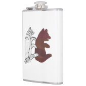 Hand Silhouette Beer Cub Brown Heupfles (Links)