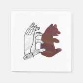 Hand Silhouette Beer Cub Brown Servetten (Voorkant)