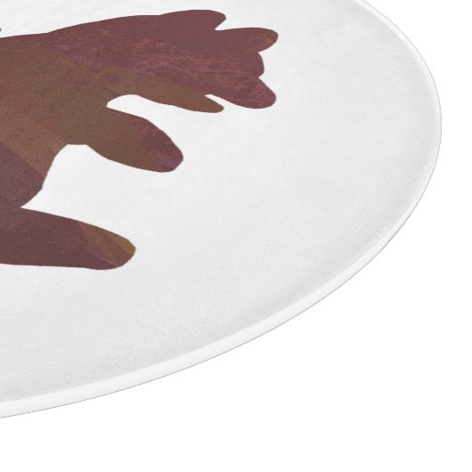 Hand Silhouette Beer Cub Brown Snijplank (Hoek)