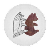 Hand Silhouette Beer Cub Brown Snijplank (Voorkant)