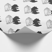 Hand Silhouette Beer Cub Cadeaupapier (Hoek)