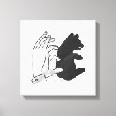 Hand Silhouette Beer Cub Canvas Afdruk (Voorkant)