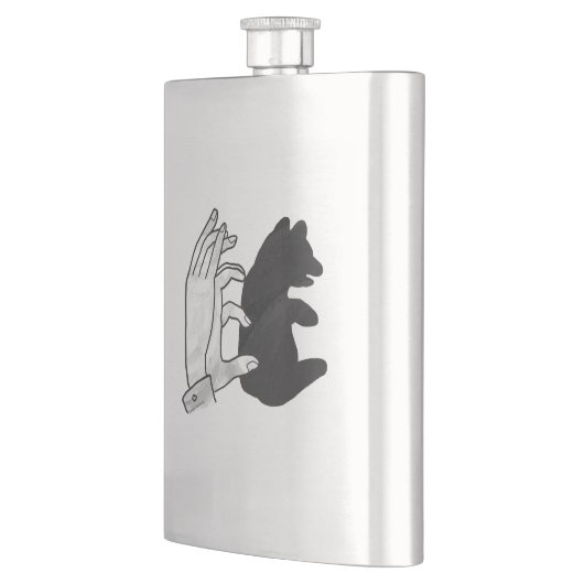 Hand Silhouette Beer Cub Flacon (Links)