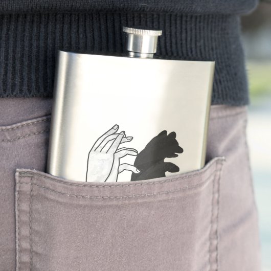 Hand Silhouette Beer Cub Flacon (Voorbeeld)