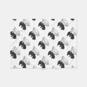 Hand Silhouette Beer Cub Fleece Deken (Voorkant (Horizontaal))