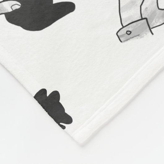 Hand Silhouette Beer Cub Fleece Deken (Hoek)