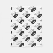 Hand Silhouette Beer Cub Fleece Deken (Voorkant)