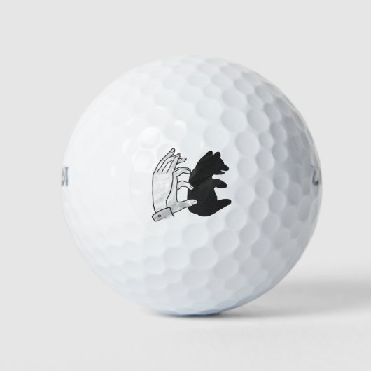 Hand Silhouette Beer Cub Golfballen (Voorkant)