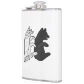 Hand Silhouette Beer Cub Heupfles (Links)