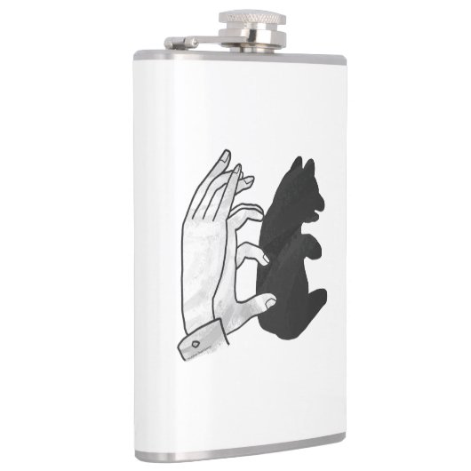 Hand Silhouette Beer Cub Heupfles (Rechts)