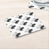 Hand Silhouette Beer Cub Kartonnen Onderzetters (Schuin)