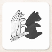 Hand Silhouette Beer Cub Kartonnen Onderzetters (Voorkant)