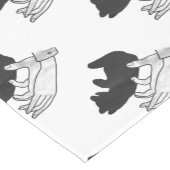 Hand Silhouette Beer Cub Korte Tafelloper (Hoek)