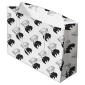 Hand Silhouette Beer Cub Large Cadeautasje (Achterkant Gekanteld)