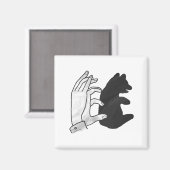 Hand Silhouette Beer Cub Magneet (Voorkant / Achterkant)