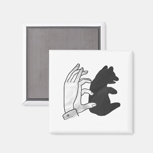 Hand Silhouette Beer Cub Magneet (Voorkant / Achterkant)
