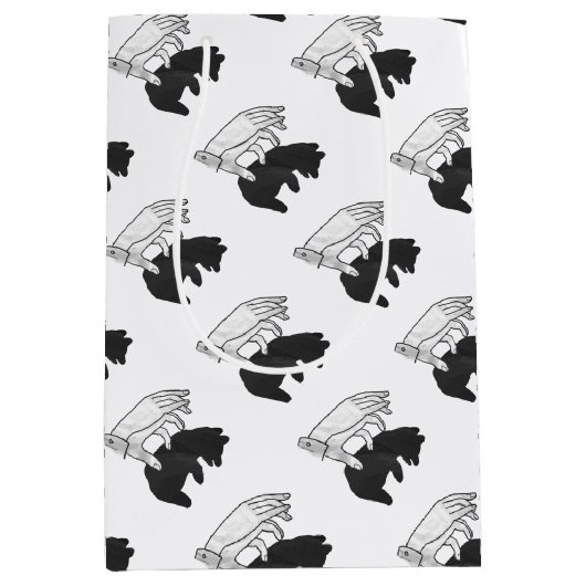 Hand Silhouette Beer Cub Medium Cadeauzakje (Voorkant)