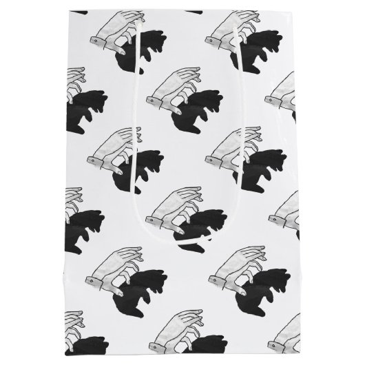 Hand Silhouette Beer Cub Medium Cadeauzakje (Achterkant)