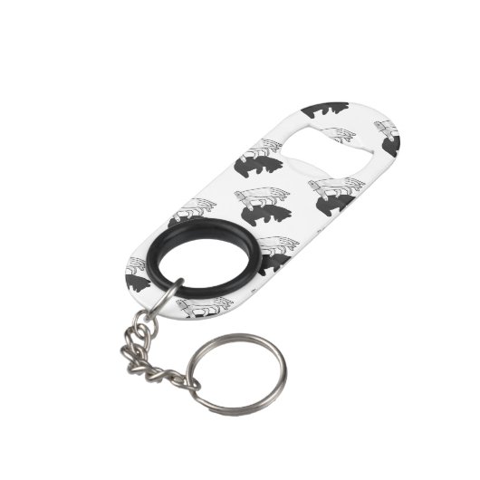 Hand Silhouette Beer Cub Mini Flessenopener (Achterkant Gekanteld)
